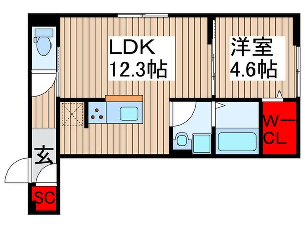 ルリアン保木間の物件間取画像